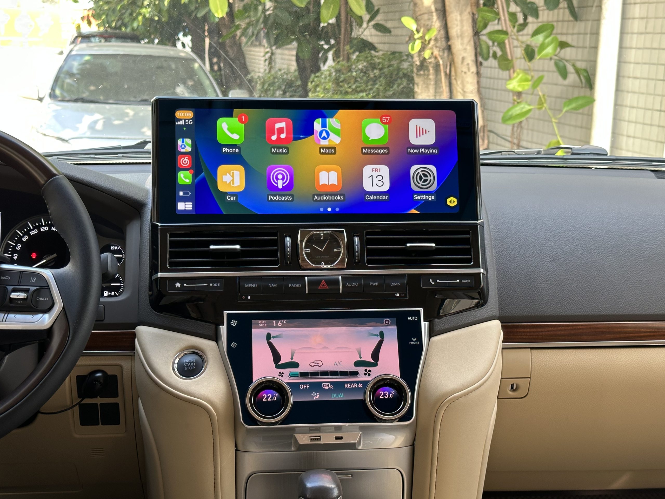 Màn Hình Ô Tô Nguyên Khối 16.2 inch Nâng Đời Cho Xe Toyota Land Cruiser LC200